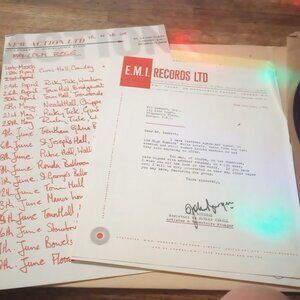 Vintage The who live at leads very first record with inserts